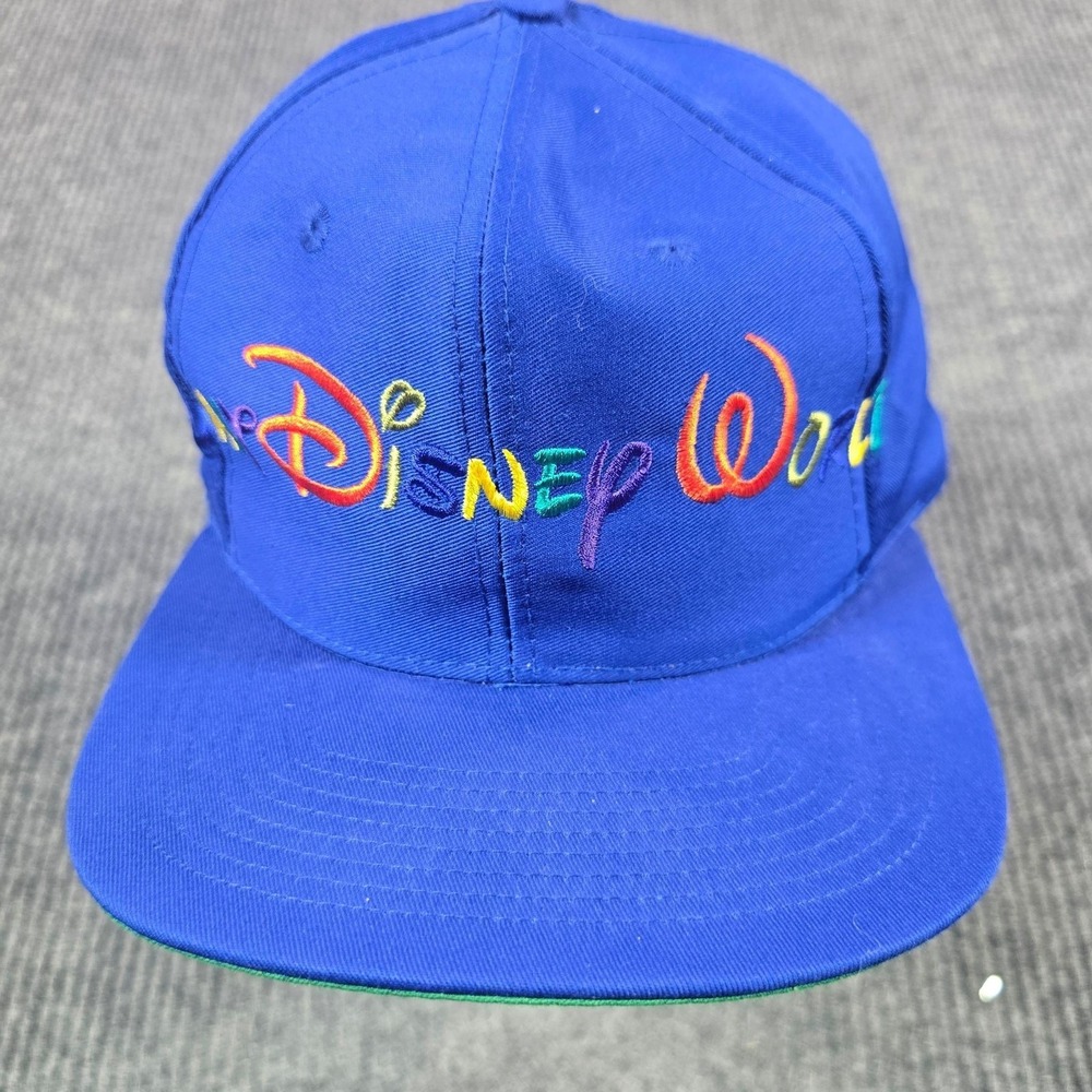 Vintage Goofy's Hat Co Walt Disney World Blue Snapback Adjustable Hat Taiwan